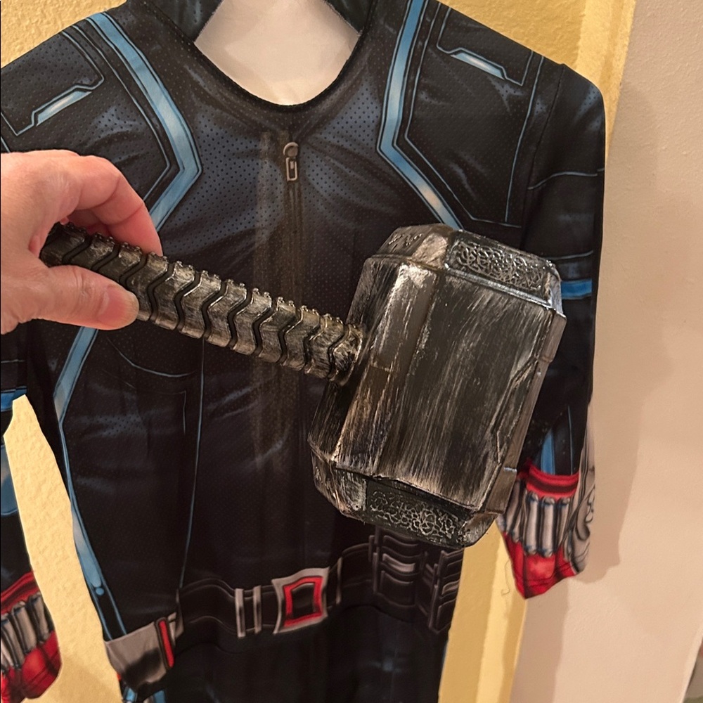 THOR Marvel Avengers Gray and Black  costume with hammer